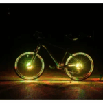 waterproof usb rechargeable led bike wheel lights (7 led, 9 colors)